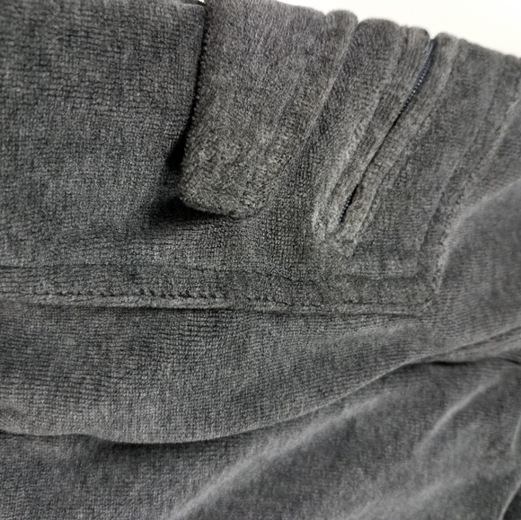 Nana Fashion Gray Velvet Zip Front Jogger Hoodie - Picture 10 of 10